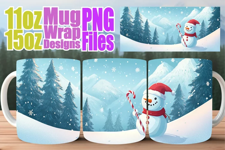 Graceful days sublimation mug wrap, Winter