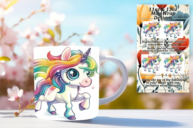 Springtime Bliss Unicorn Mug Adornments
