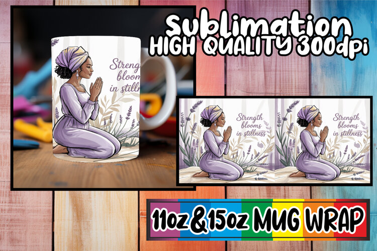 Nostalgic days sublimation print wrap, Praying Woman example image 1