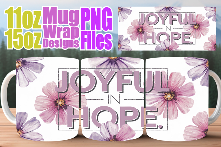 Vibrant afternoons 11oz 15oz sublimation wrap, Christian