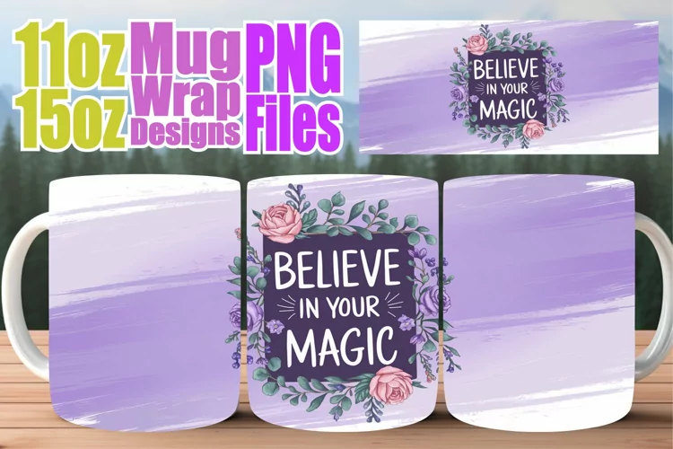 Whimsical mornings 11oz 15oz sublimation wrap, Quote