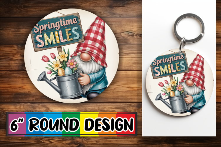Joyful Coaster Round Style, Easter Gnomes