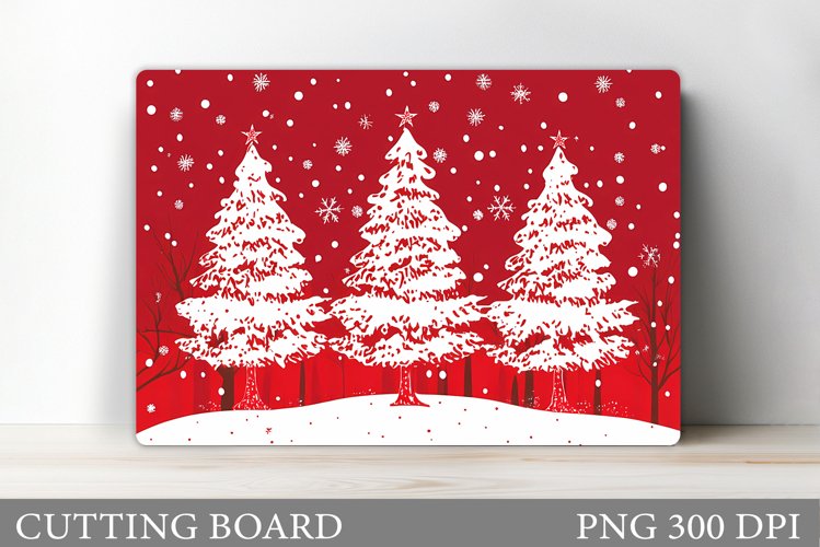 Christmas Tree Cutting Board Design. Kitchen Cutting Board example image 1