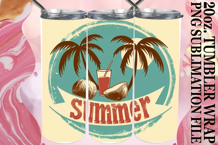 Retro Summer Sublimation,Tumbler Wrap 20oz