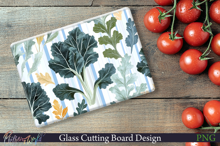 Cutting Board Design | Stripes | kale