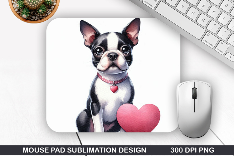Boxer Dog Mouse Pad Sublimation, Animals Mouse Pad PNG