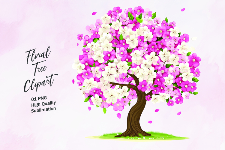 Floral tree clipart sublimation png