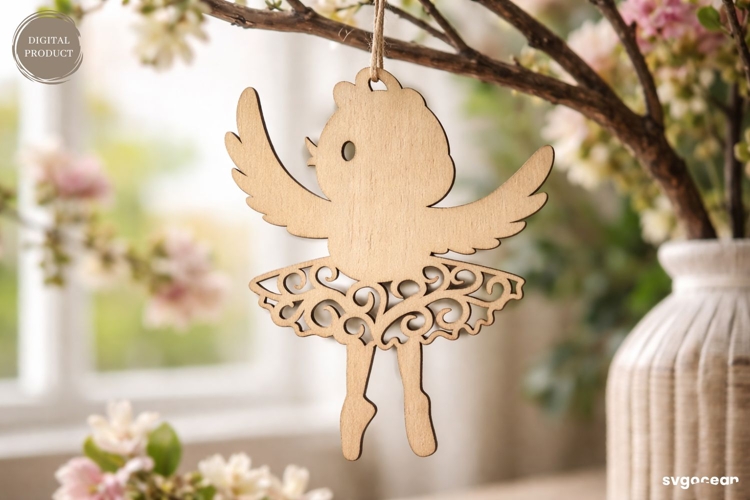 Spring Ballerina Chicken Laser Cut | Glowforge | SVG