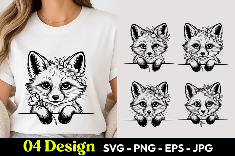 Little Fox Face SVG PNG