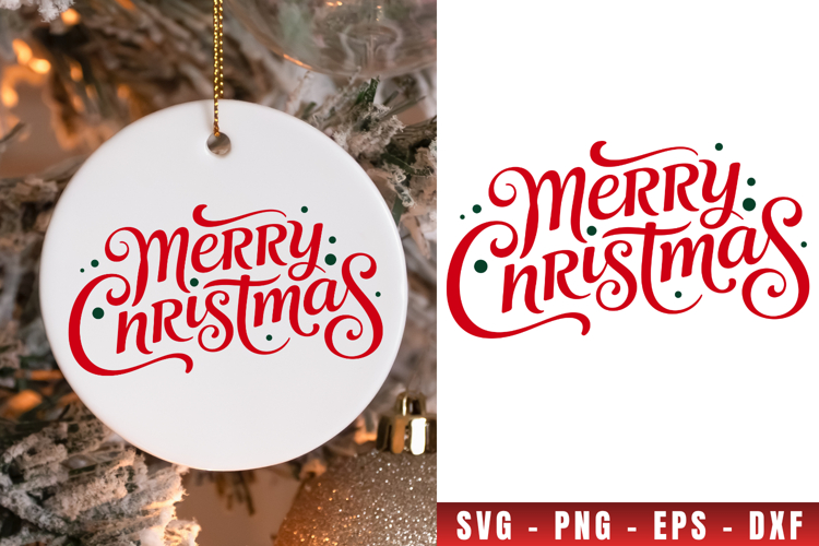 Merry Christmas Tree Svg