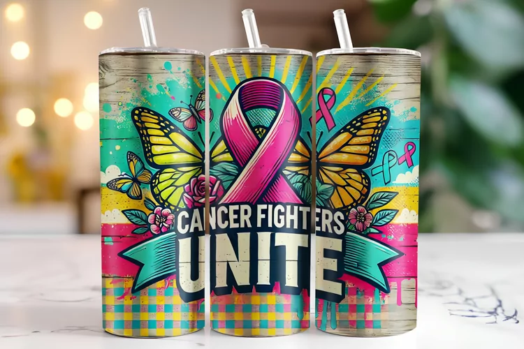Cancer Fighters Unite Tumbler Wrap | Sublimation | Tumblers