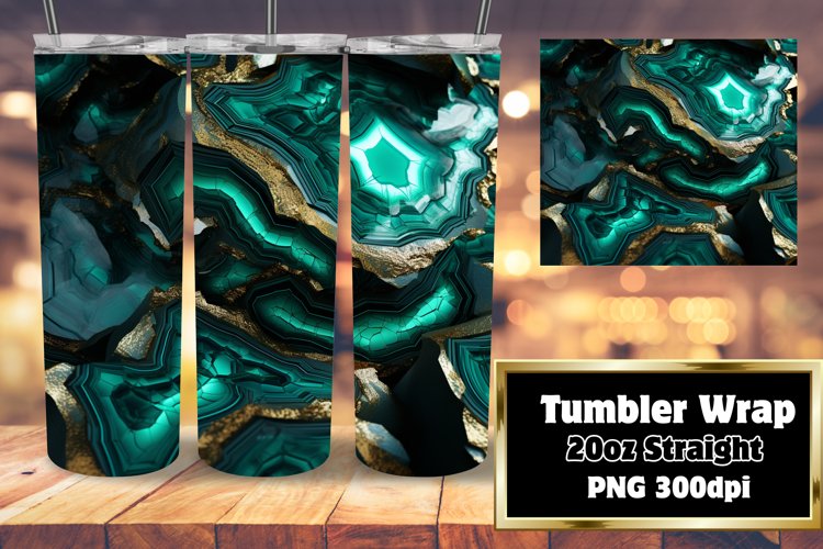 3D Geode Agate Tumbler 20oz Sublime Glitz