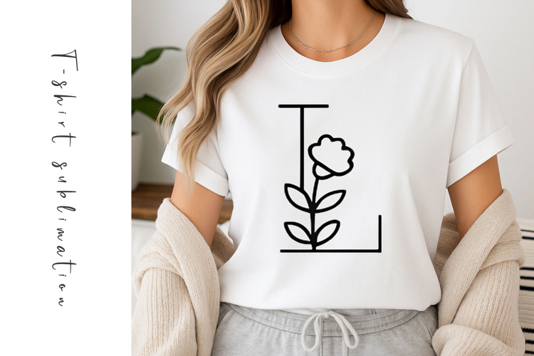 Alphabet, Letters, Monogram, Black flowers