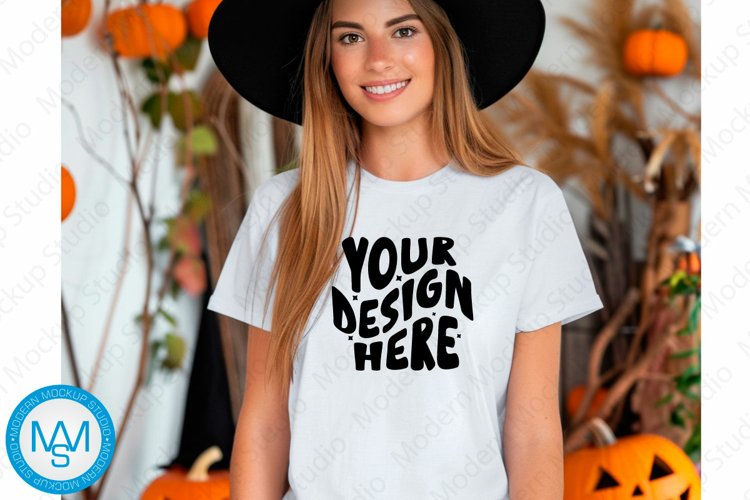 White Tshirt Mockup Image 23