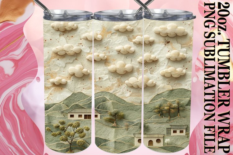 Spring Beauty Landscape Tumbler Wrap - 20oz example image 1