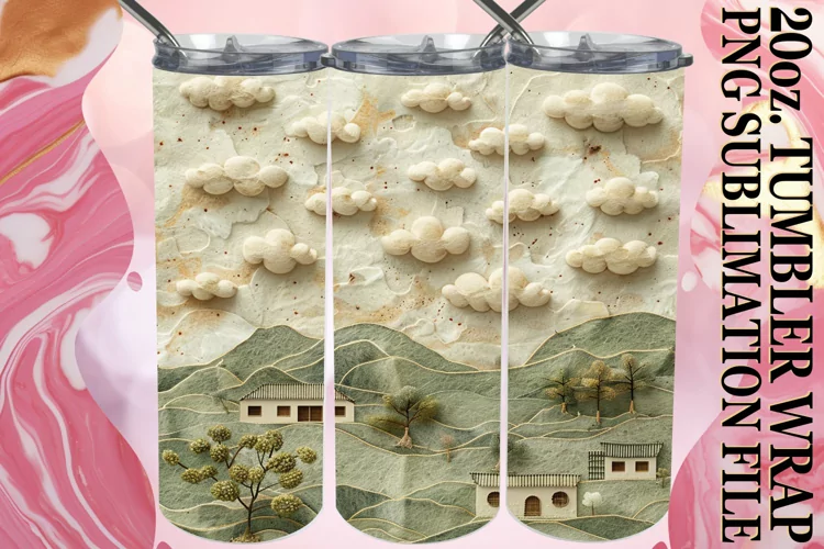 Spring Beauty Landscape Tumbler Wrap - 20oz