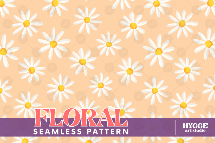 Retro Flowers Seamless Pattern Floral Png Sublimation Daisy