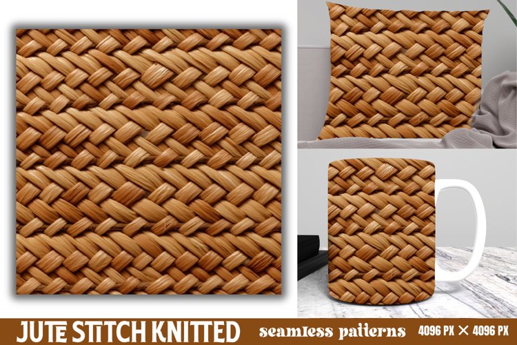 Jute Stitch Knitted Seamless Patterns example image 1