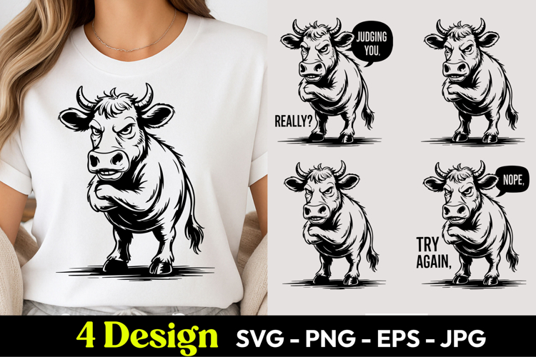 Cow Really Funny SVG PNG