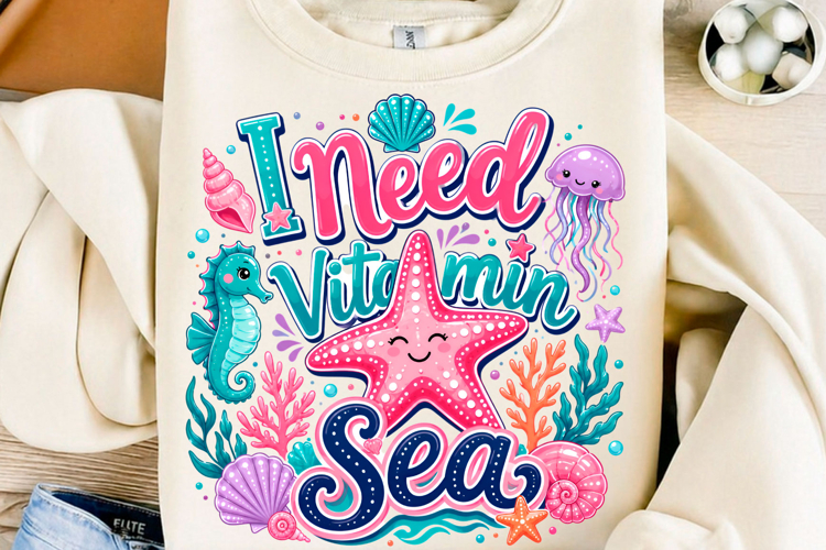 I Need Vitamin Sea Preppy Summer Png