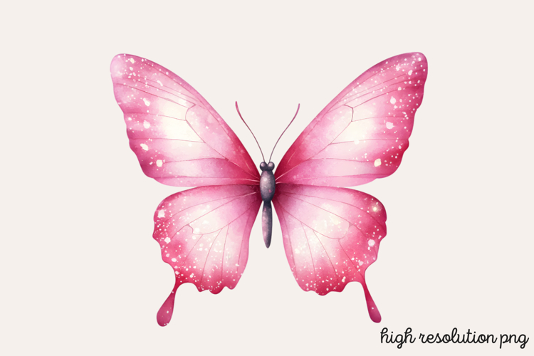 Pink Butterfly Clipart Image 23