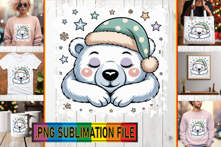 LUMINOUS Tote Bag Designs PNG, Cute Christmas example image 1