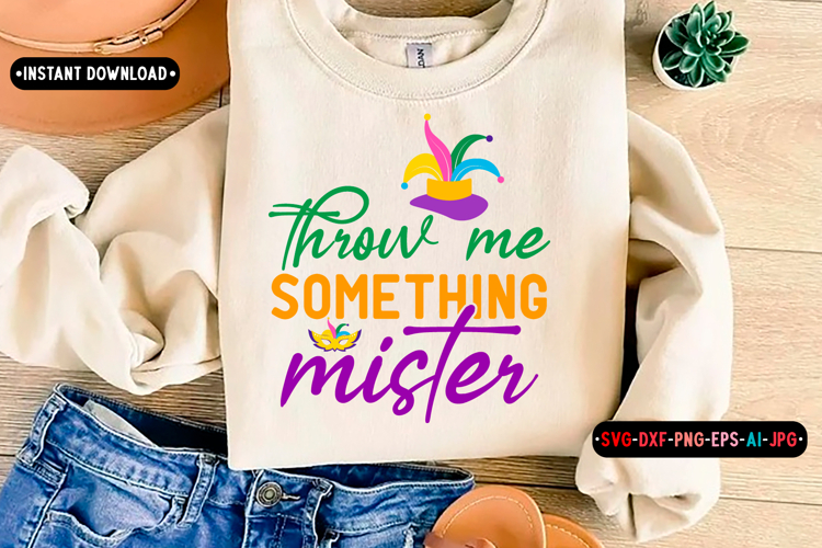 throw me something mister Quotes SVG Design, Mardi gras