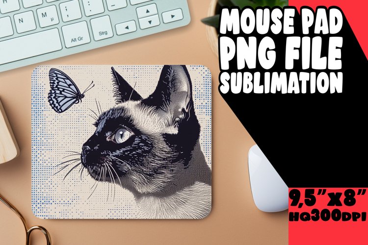 Cute Cat Theme Mouse Pad example image 1