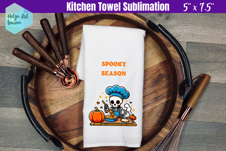 Skeleton Kitchen Towel Sublimation