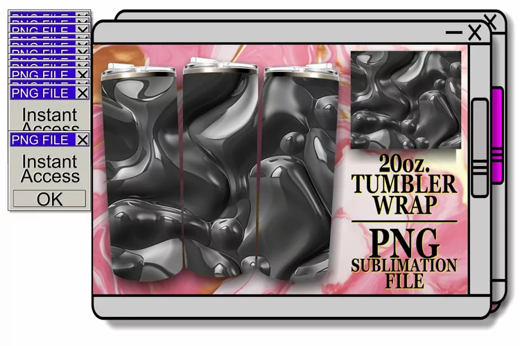 Dynamic Inflated Pattern Tumbler Wrap Series