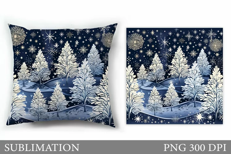 Christmas Tree Pillow Design. Christmas Tree Sublimation