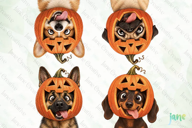 Cute Halloween Dog Clipart