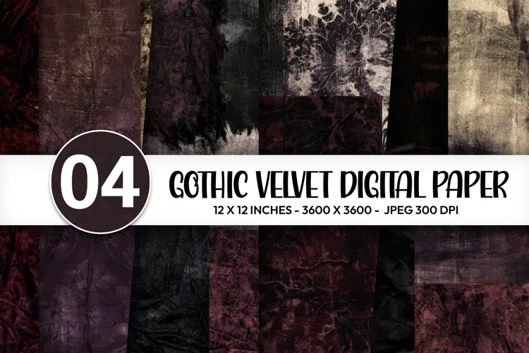 Gothic Velvet Digital Paper
