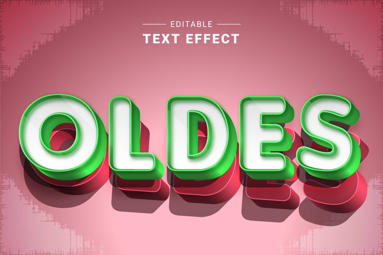 Editable Text Effect for Illustrator. Vector Graphic styles example image 1