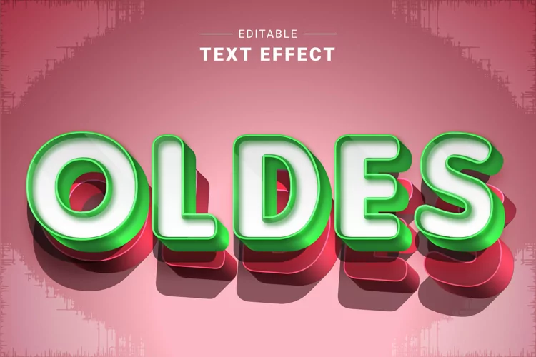 Editable Text Effect for Illustrator. Vector Graphic styles