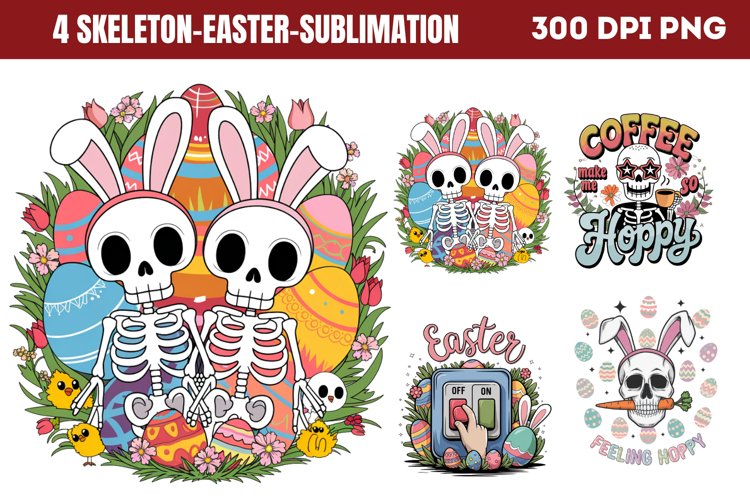 Skeleton Easter Clipart PNG
