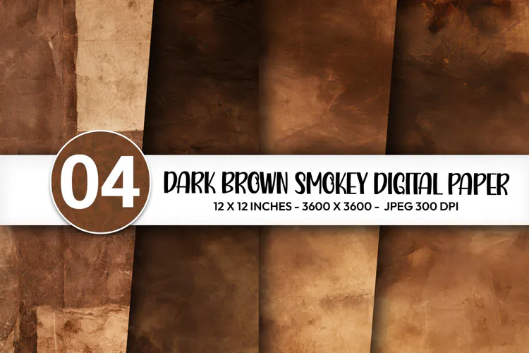 Dark Brown Smokey Digital Paper