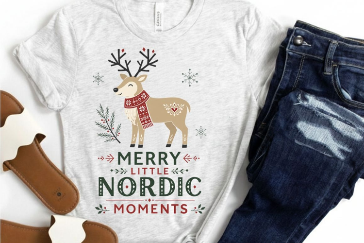 Merry Little Nordic Moments PNG Sublimation Design