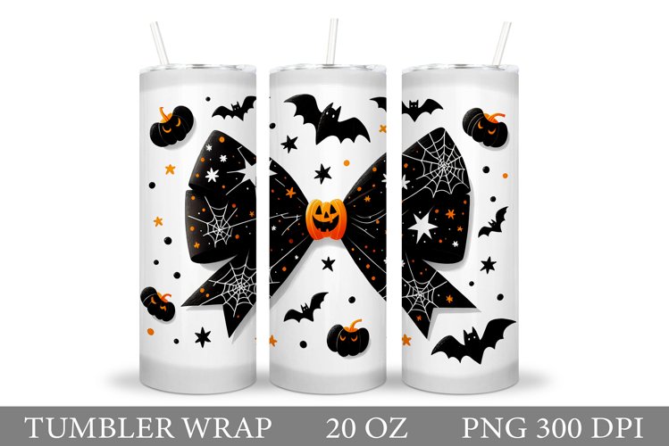 Halloween Bow Tumbler Design. Halloween Sublimation