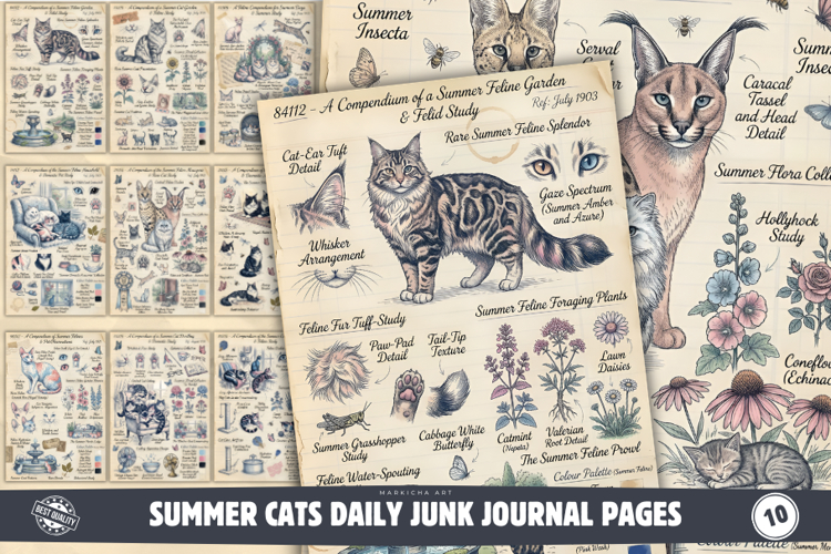 Vintage Cat Illustration Image 2