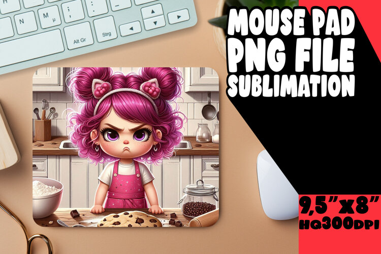Timeless Desk Pad Sublimation, Girl Grumpy example image 1