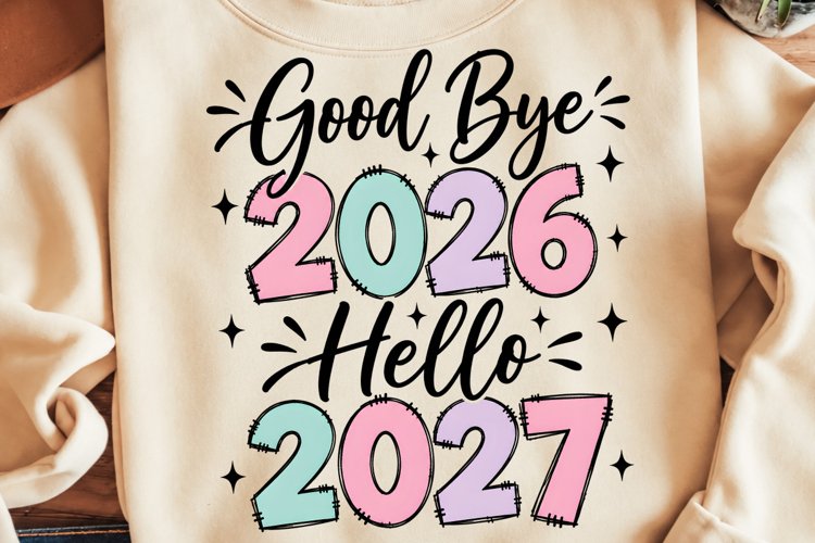Good Bye 2026 Hello 2027 PNG, Happy New Year 2027 PNG example image 1