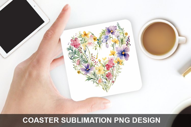 Spring Flower - Coaster Sublimation Design