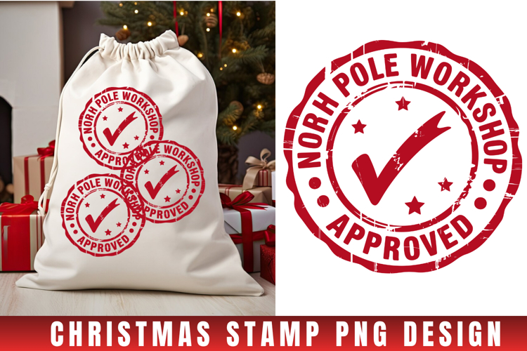 Christmas Stamp Clipart, Christmas Retro sublimation PNG