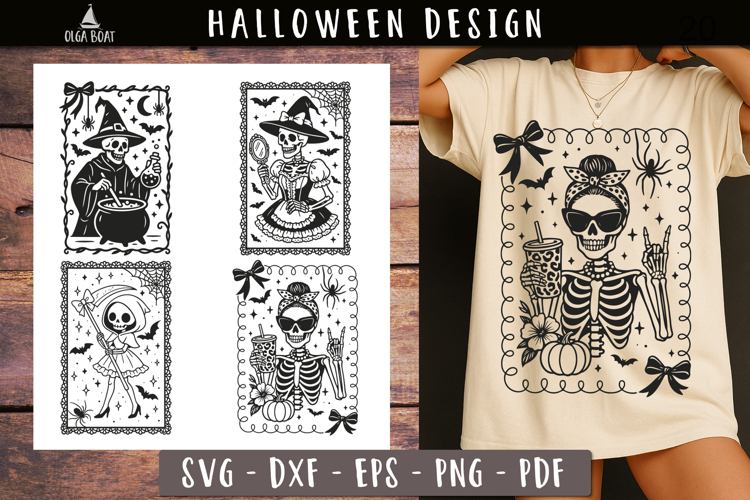 Cute Skeleton Halloween svg