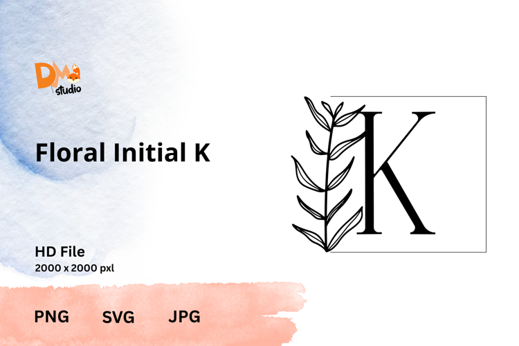Leaf Monogram Svg Image 3