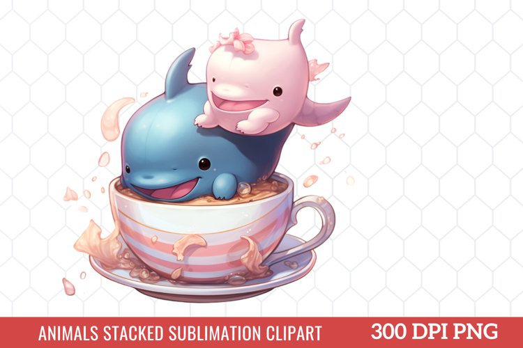 Animals Stacked Sublimation Clipart