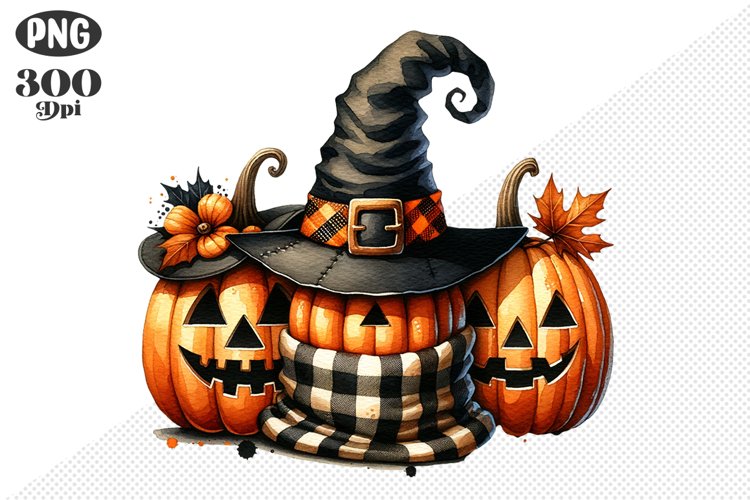 Halloween Pumpkins Sublimation - Clipart PNG Design
