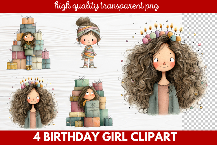 Birthday Girl Clipart Image 2
