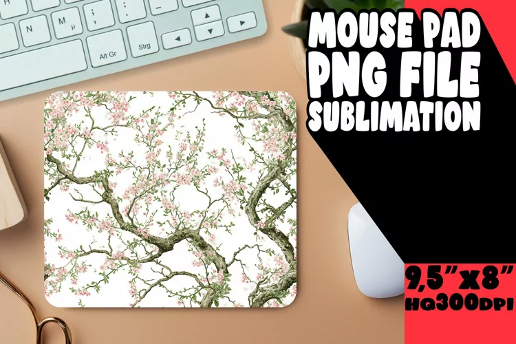 Blossom Pattern Mouse Mat